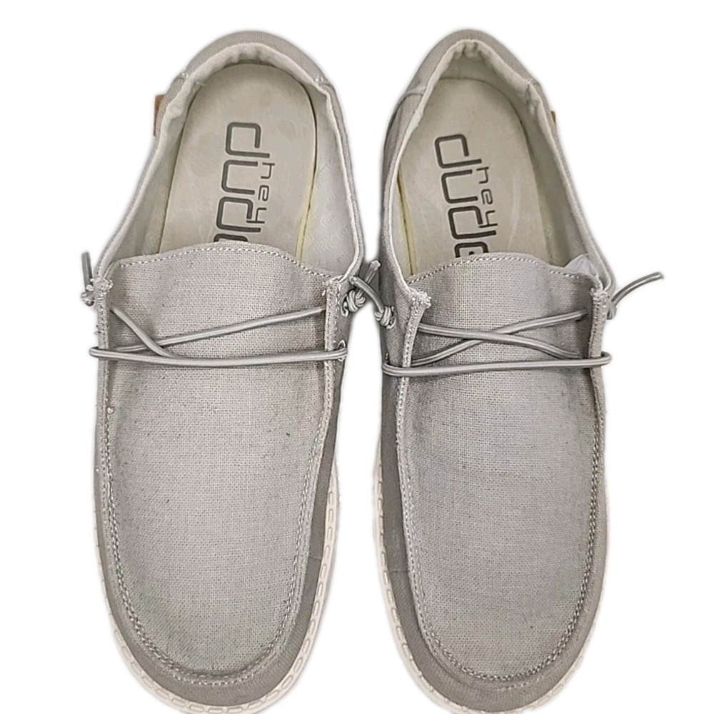 Hey Dude Wendy Light Grey Women's Size 10 Slip On Comfort Shoes